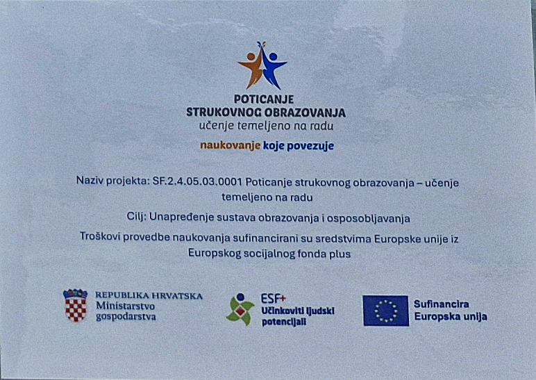 Official EU project information plaque — European Social Fund Plus (ESF+)
